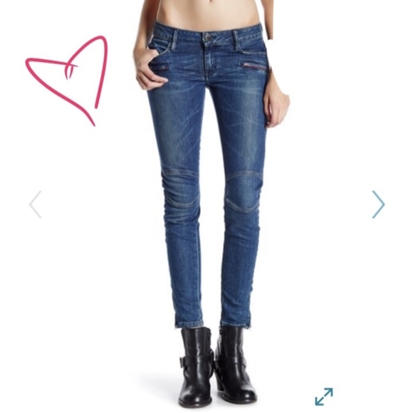 Etienne Marcel Moto Skinny Jeans - Picture 1 of 6